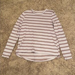 Striped purple long sleeve shirt